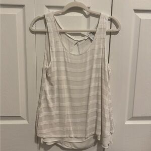 Women's White Sleeveless Top